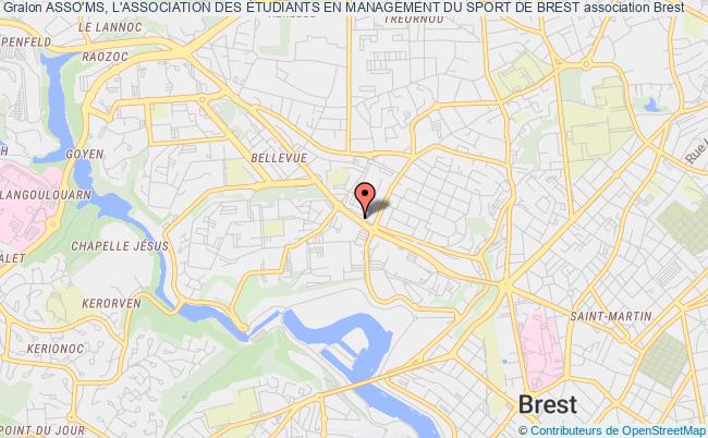 plan association Asso'ms, L'association Des Étudiants En Management Du Sport De Brest Brest