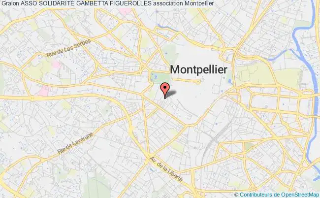 plan association Asso SolidaritÉ Gambetta Figuerolles Montpellier