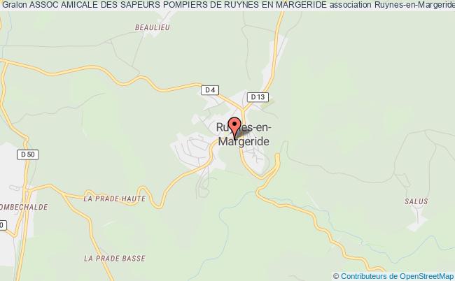 plan association Assoc Amicale Des Sapeurs Pompiers De Ruynes En Margeride Ruynes-en-Margeride