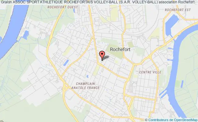 plan association Assoc Sport Athletique Rochefortais Volley-ball (s.a.r. Volley-ball) Rochefort