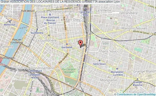 plan association Assocation Des Locataires De La Residence Gambetta Lyon 3e Arrondissement