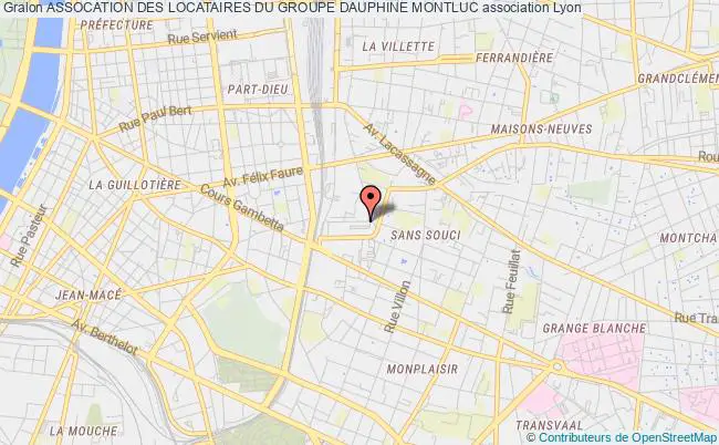 plan association Assocation Des Locataires Du Groupe Dauphine Montluc Lyon
