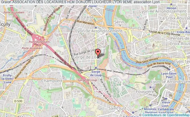 plan association Assocation Des Locataires Hlm Donjon Loucheur Lyon 9eme Lyon