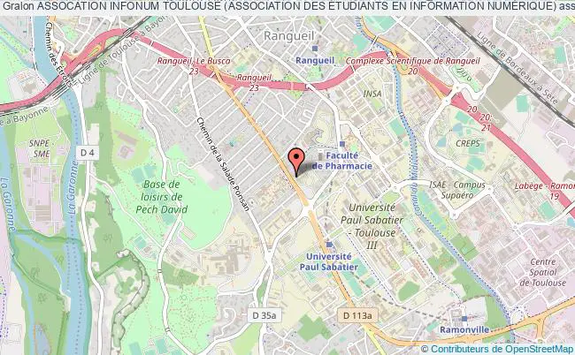plan association Assocation Infonum Toulouse (association Des Étudiants En Information NumÉrique) Toulouse Cedex 4
