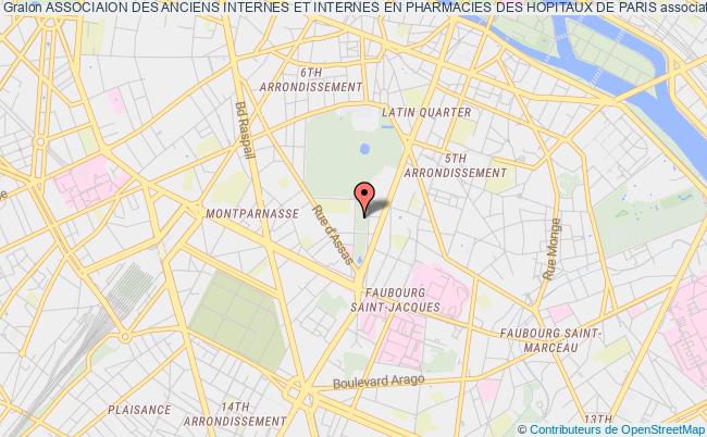 plan association Associaion Des Anciens Internes Et Internes En Pharmacies Des Hopitaux De Paris PARIS