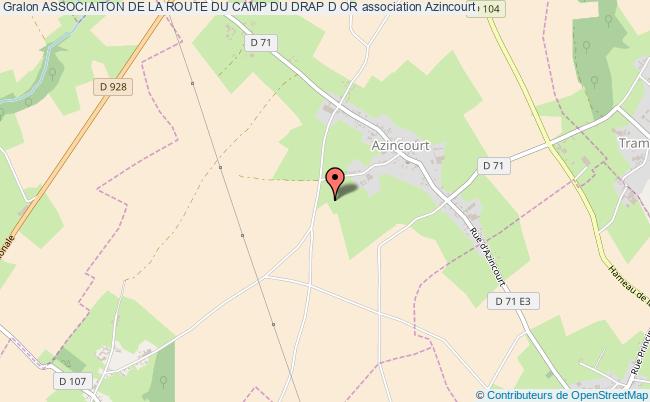 plan association Associaiton De La Route Du Camp Du Drap D Or Azincourt