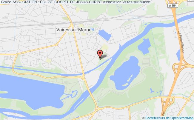 plan association Association : Eglise Gospel De Jesus-christ Vaires-sur-Marne