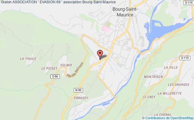 plan association Association ' Evasion 69 ' Bourg-Saint-Maurice