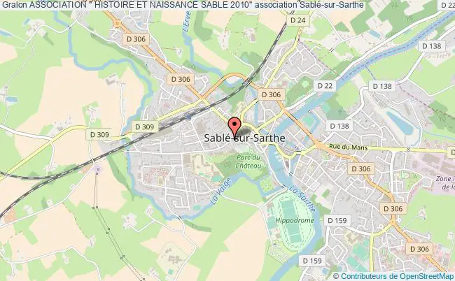 plan association Association " Histoire Et Naissance Sable 2010" Sablé-sur-Sarthe