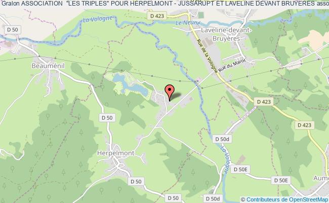 plan association Association  "les Triples" Pour Herpelmont - Jussarupt Et Laveline Devant Bruyeres Herpelmont