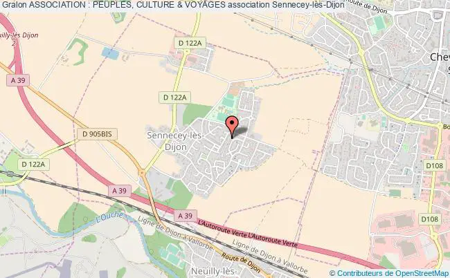 plan association Association : Peuples, Culture & Voyages Sennecey-lès-Dijon