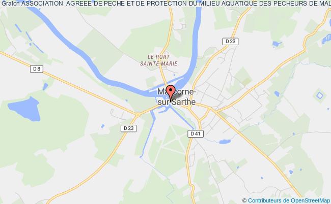 plan association Association  Agreee De Peche Et De Protection Du Milieu Aquatique Des Pecheurs De Malicorne Sur Sarthe 