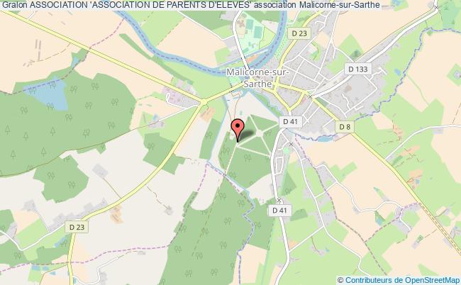 plan association Association 'association De Parents D'eleves' Malicorne-sur-Sarthe