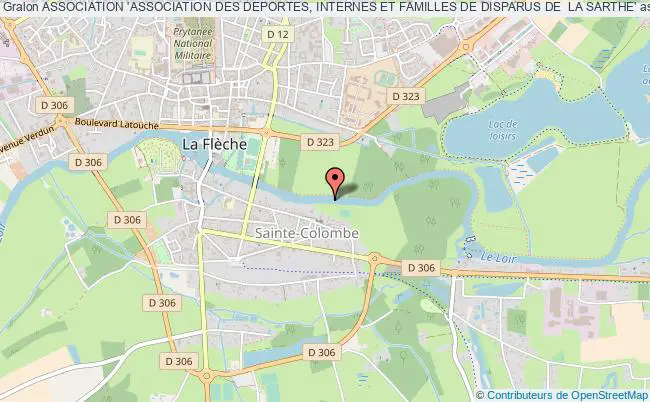 plan association Association 'association Des Deportes, Internes Et Familles De Disparus De  La Sarthe' La    Flèche