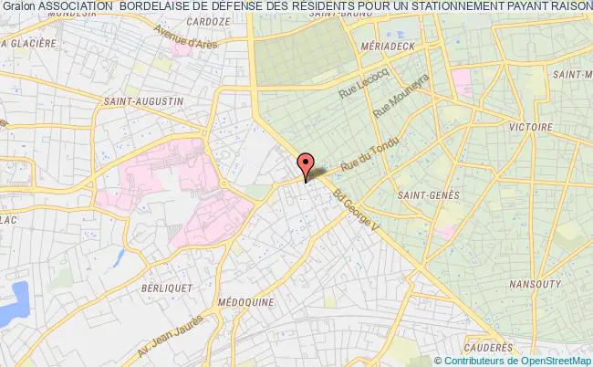 plan association Association  Bordelaise De DÉfense Des RÉsidents Pour Un Stationnement Payant Raisonne - Abdrspr Bordeaux