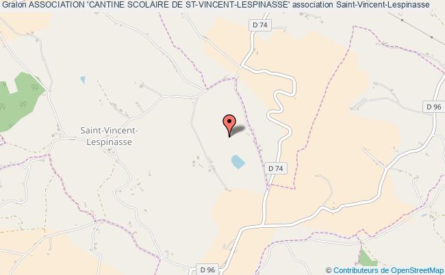 plan association Association 'cantine Scolaire De St-vincent-lespinasse' Saint-Vincent-Lespinasse