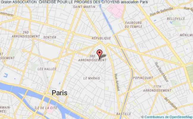 plan association Association  Chinoise Pour Le Progres Des Citoyens Paris 3e