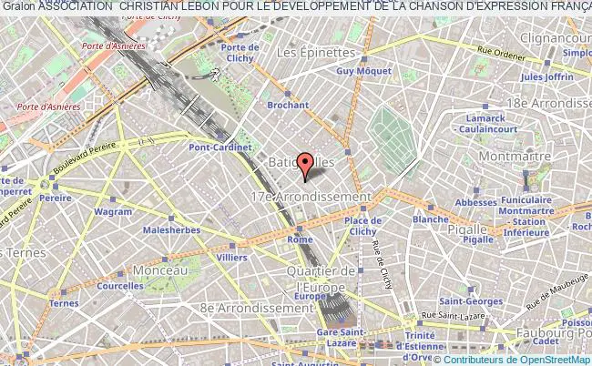 plan association Association  Christian Lebon Pour Le Developpement De La Chanson D'expression FranÇaise (association Christian Lebon)  -  (acl) PARIS