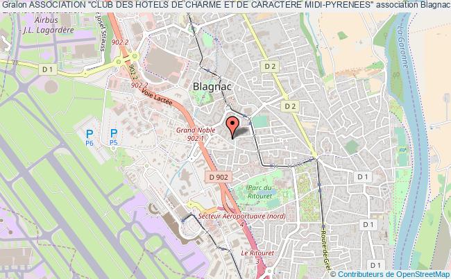 plan association Association "club Des Hotels De Charme Et De Caractere Midi-pyrenees" Blagnac