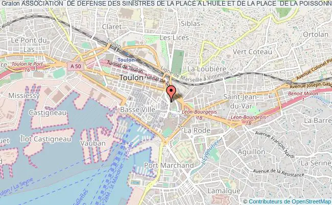 plan association Association  De Defense Des Sinistres De La Place A L'huile Et De La Place  De La Poissonnerie. Toulon