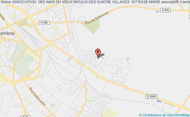 plan association Association  Des Amis Du Vieux Moulin Des Quatre Villages  Dit Rose Marie Walincourt-Selvigny