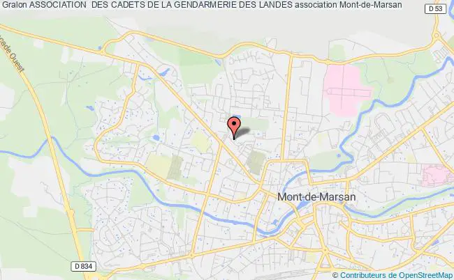 plan association Association  Des Cadets De La Gendarmerie Des Landes Mont-de-Marsan
