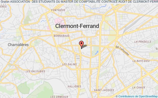 plan association Association  Des Etudiants Du Master De Comptabilite Controle Audit De Clermont-ferrand (asso Cca) Clermont-Ferrand