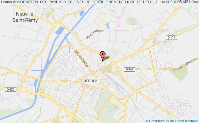 plan association Association  Des Parents D'eleves De L'enseignement Libre De L'ecole  Saint Bernard Cambrai Cambrai