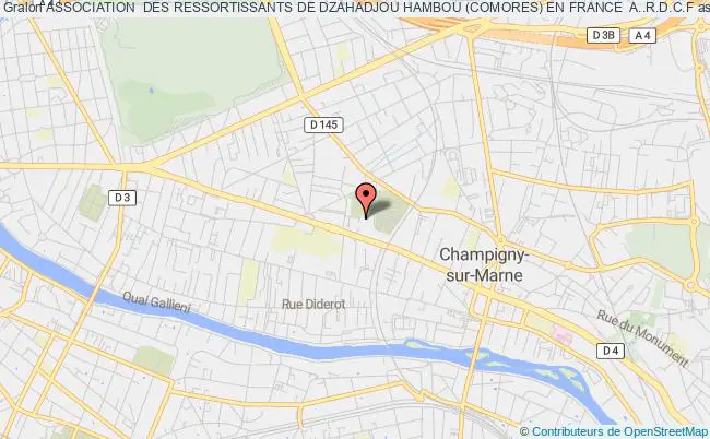 plan association Association  Des Ressortissants De Dzahadjou Hambou (comores) En France  A..r.d.c.f Champigny-sur-Marne