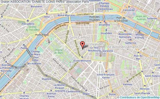 plan association Association "diabete Lions Paris" Paris
