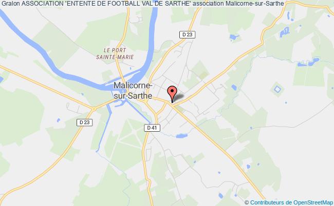 plan association Association 'entente De Football Val De Sarthe' Malicorne-sur-Sarthe