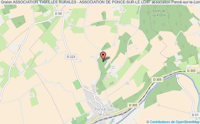 plan association Association 'familles Rurales - Association De Ponce-sur-le Loir' Poncé-sur-le-Loir