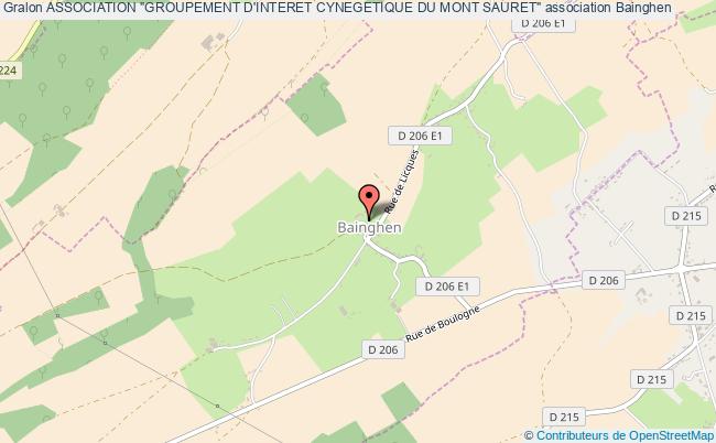 plan association Association "groupement D'interet Cynegetique Du Mont Sauret" Bainghen