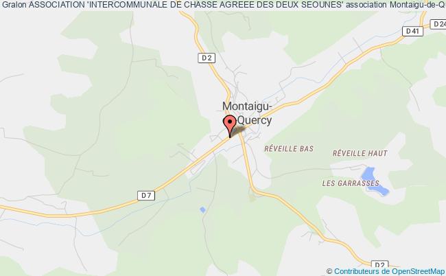 plan association Association 'intercommunale De Chasse Agreee Des Deux Seounes' Montaigu-de-Quercy