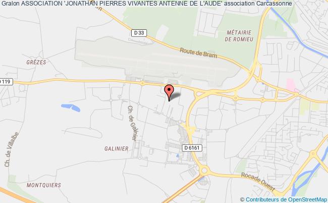 plan association Association 'jonathan Pierres Vivantes Antenne De L'aude' Carcassonne