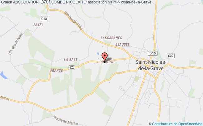 plan association Association 'la Colombe Nicolaite' Saint-Nicolas-de-la-Grave