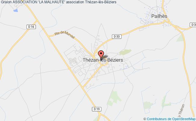 plan association Association 'la Malhaute' Thézan-lès-Béziers