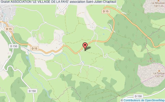 plan association Association 'le Village De La Faye' Saint-Julien-Chapteuil