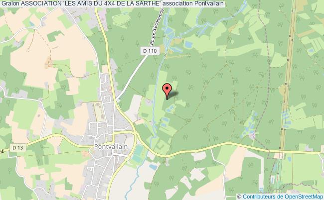 plan association Association 'les Amis Du 4x4 De La Sarthe' Pontvallain