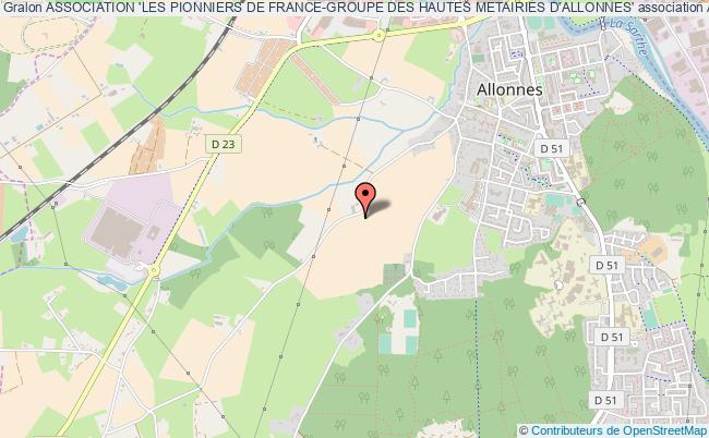 plan association Association 'les Pionniers De France-groupe Des Hautes Metairies D'allonnes' Allonnes
