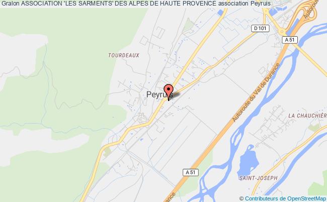 plan association Association 'les Sarments' Des Alpes De Haute Provence Peyruis