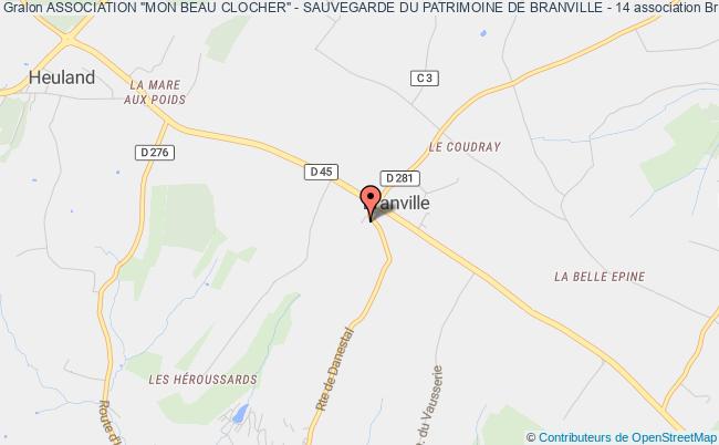 plan association Association "mon Beau Clocher" - Sauvegarde Du Patrimoine De Branville - 14 Branville
