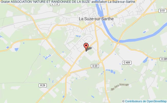 plan association Association 'nature Et Randonnee De La Suze' 
