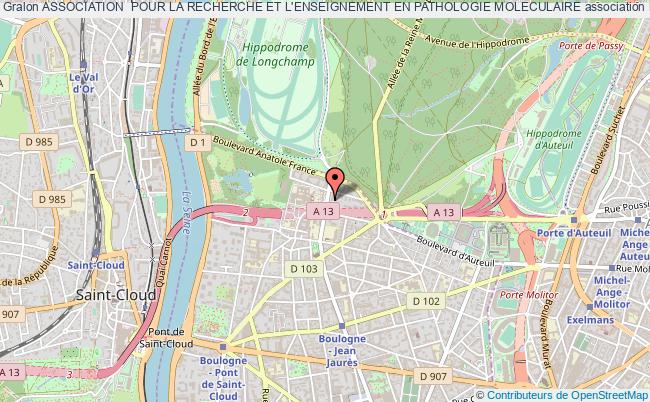 plan association Association  Pour La Recherche Et L'enseignement En Pathologie Moleculaire Boulogne-Billancourt