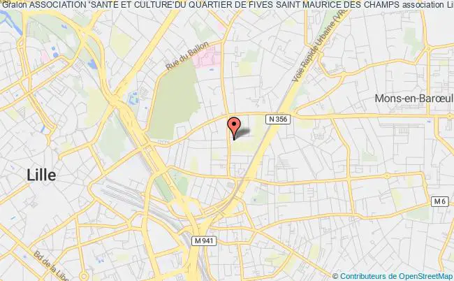 plan association Association 'sante Et Culture'du Quartier De Fives Saint Maurice Des Champs Lille