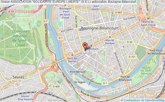 plan association Association "solidarite Europe Liberte" (s.e.l) Boulogne-Billancourt