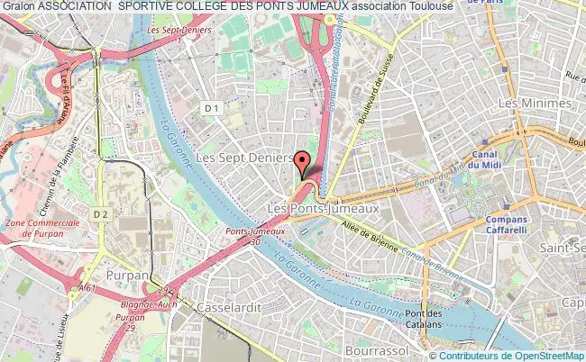 plan association Association  Sportive College Des Ponts Jumeaux Toulouse