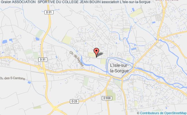 plan association Association  Sportive Du College Jean Bouin L'   Isle-sur-la-Sorgue