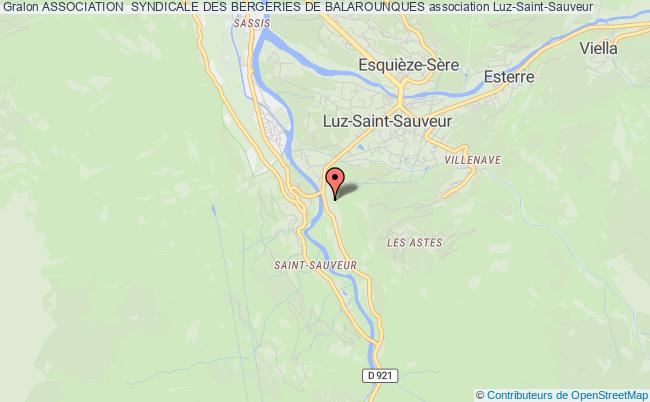 plan association Association  Syndicale Des Bergeries De Balarounques Luz-Saint-Sauveur