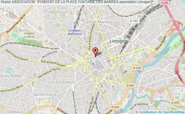 plan association Association  Syndicat De La Place Fontaine Des Barres Limoges